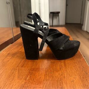 Stylish Black Platform Heels